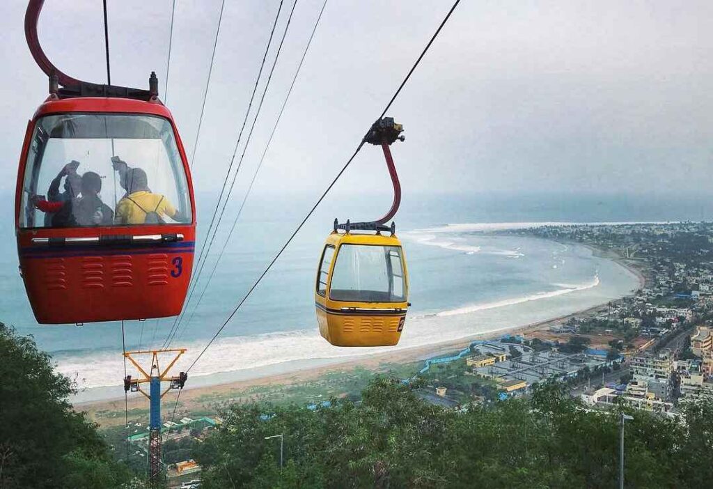 ailasagiri ropeway offering scenic views of Best places to visit in Visakhapatnam coastline